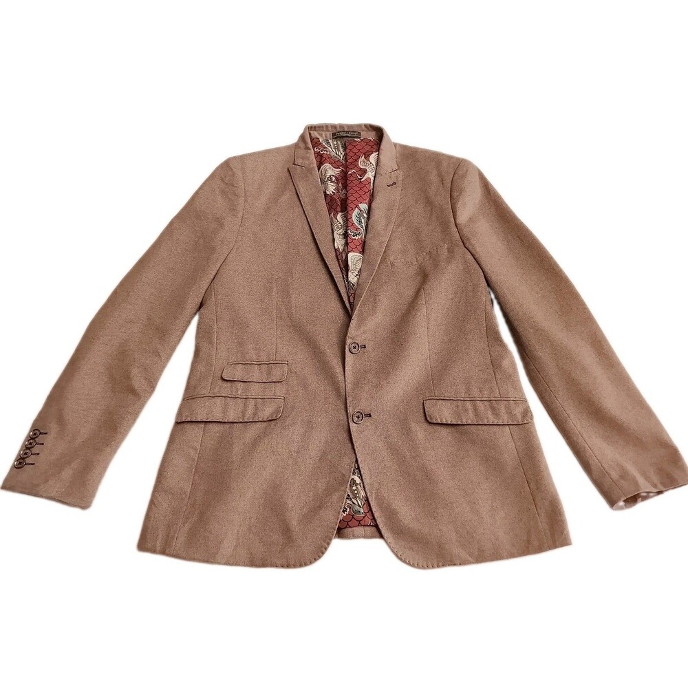 Paisley & Gray Men’s 46R Camel Tan Slim Fit Blazer Jacket Wool 2 Ventilas